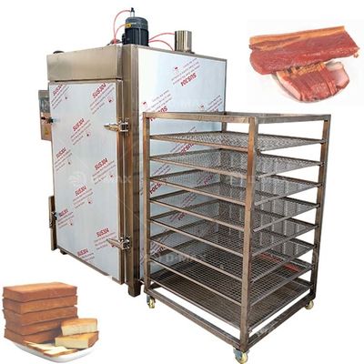 Θέρμανση με ατμό 30kg/παρτίδα Φούρνος καπνού για καπνισμό Ψαριού Κρέας λουκάνικα Κοτόπουλο και γαλοπούλα
