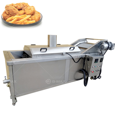 Τροφείο 50kg/ώρα χωρητικότητα συνεχείς νουγκέτ κοτόπουλου βαθύ τηγανίτη με απόδοση