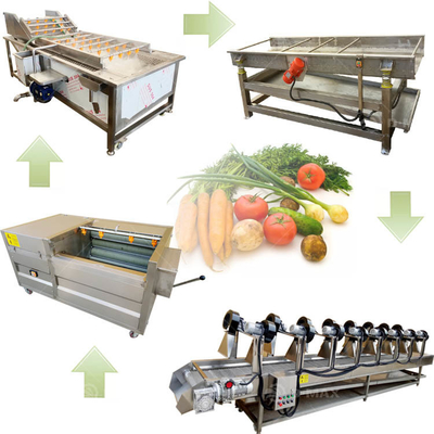 Πλήρως αυτόματη μηχανή πλύσης φρούτων 250 KG για καθαρισμό λαχανικών