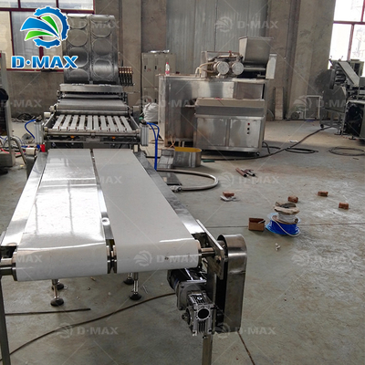 Αυτόματη τάση 380v Πάνκεϊς Chapati Spring Roll Wrapper Egg Roll Skin Maker Μηχανή