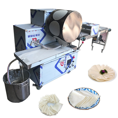 Μηχανήματα βιομηχανίας τροφίμων Πάνκεϊ Chapati Spring Roll Wrapper Egg Roll Skin Maker Machine