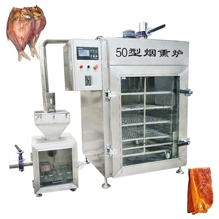 30 kg/παρτίδα Φούρνος ψίχου με καπνιστό ψάρι και κρέας υψηλής ταχύτητας με τροχόσπιτο και συσκευή καπνίσματος