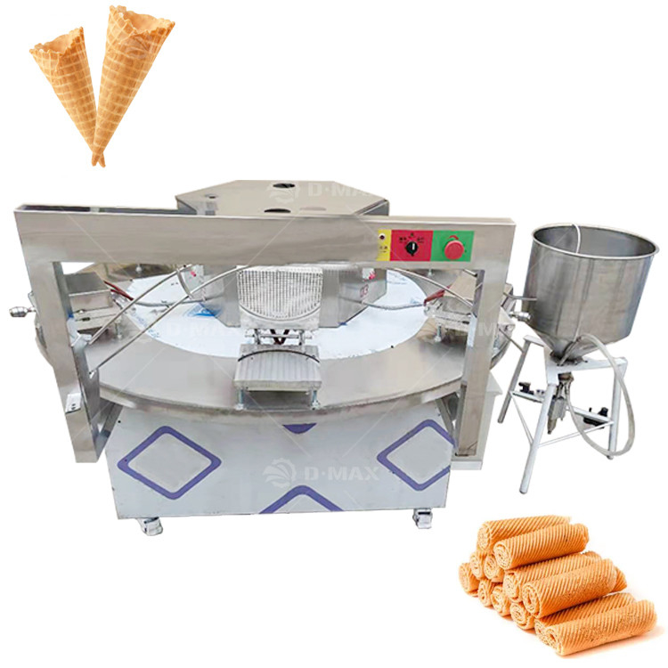 300pcs / h χωρητικότητα Ηλεκτρική / Gas Crispy Biscuit Roll Maker για νόστιμα Wafer Biscuits